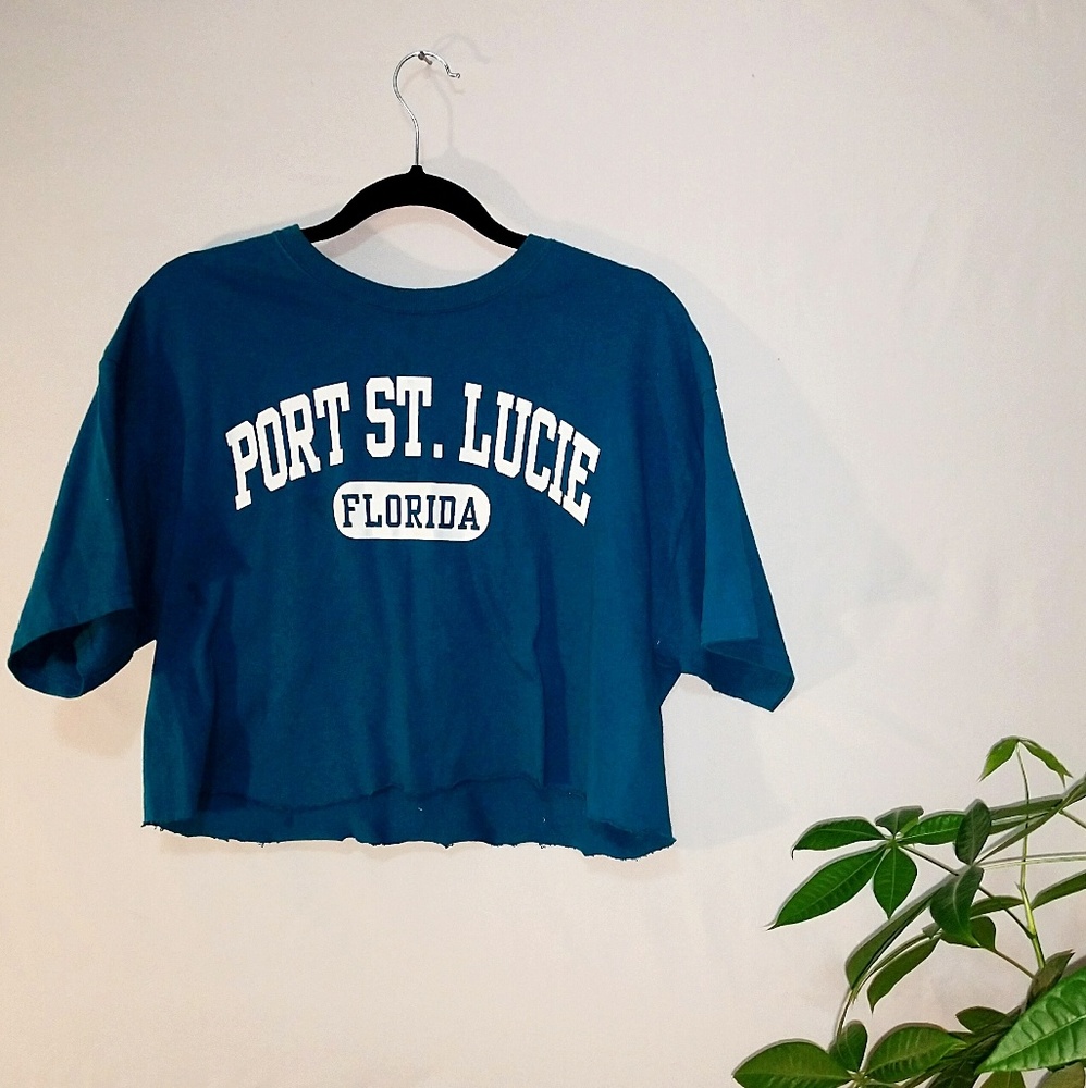 Vintage upcycled crop tee